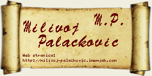 Milivoj Palačković vizit kartica